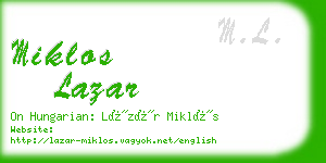 miklos lazar business card